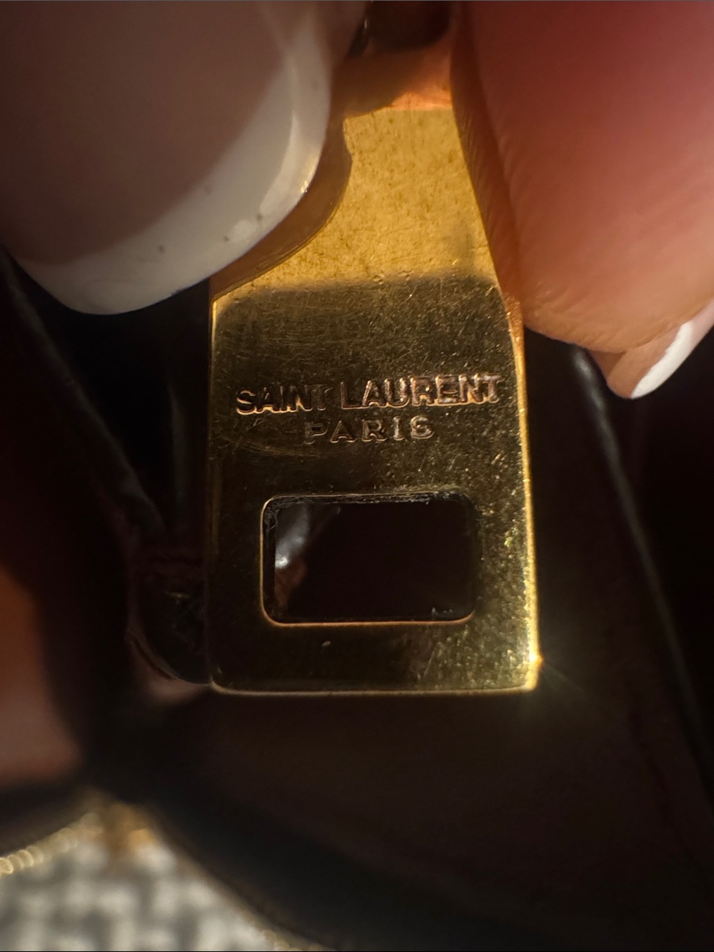 Saint Laurent Brown Wallet with Gold Monogram Zip - Picture 5 of 13